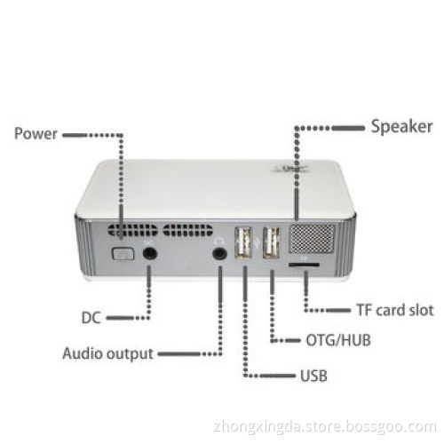 Home Theater Multimedia Pocket Projector with USB/TF Card, Wireless Wi-Fi